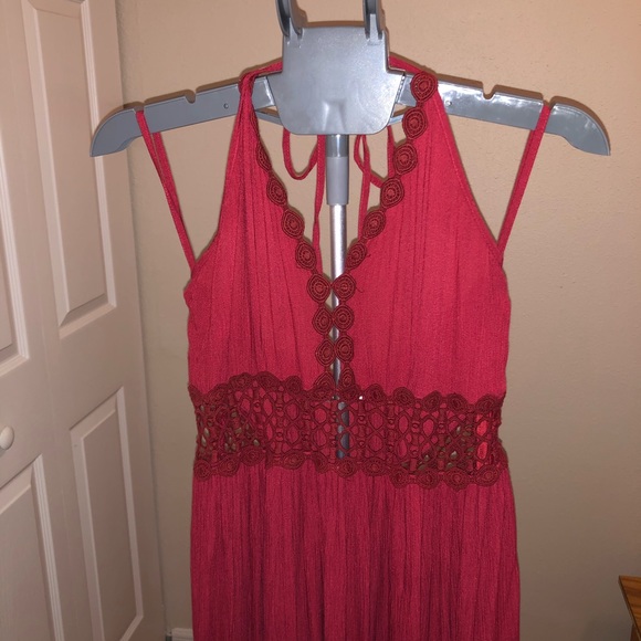 Long Red Beach Dress - Picture 5 of 6